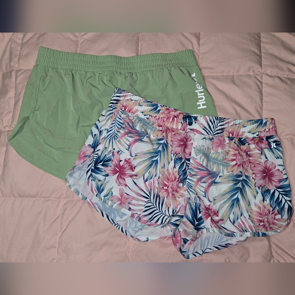 Hurley Swim 3 Inch Board Shorts Green White Pink Blue Extra Large XL